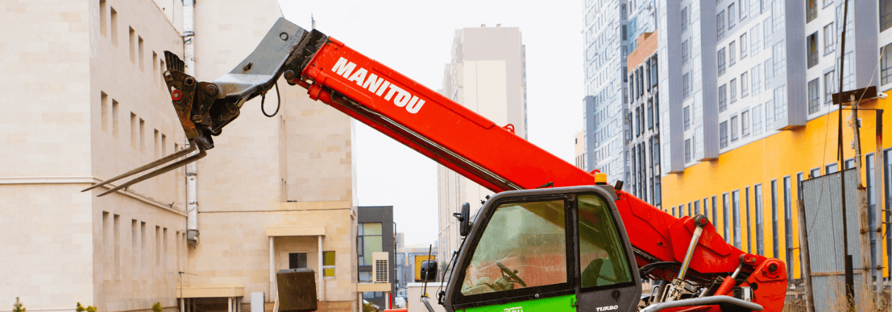 manitou telehandler hired for a construction project